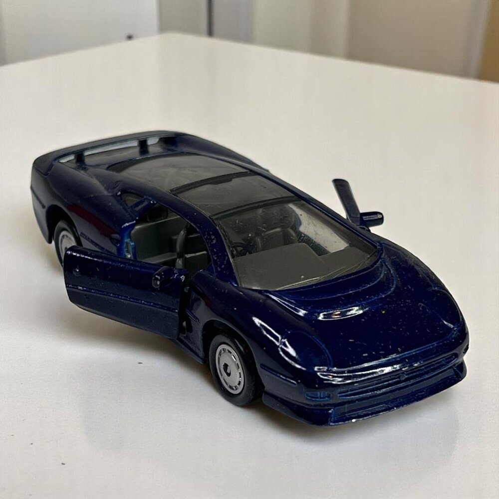 Vintage Jaguar XJ220 1/40 Scale Diecast Model Car In Metallic Blue from 1980s